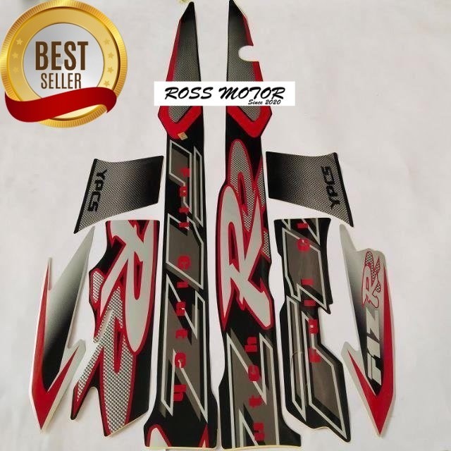 Striping สติกเกอร์รายการเสารถจักรยานยนต์ Yamaha F1ZR fizr fiz r f1 zr 2001 สีดําเงินรายการร่างกายคุณ