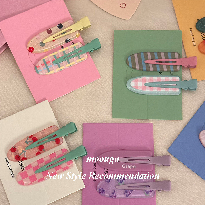 Mouga/2 ชิ้นน้ําผลไม้ Series กิ๊บติดผมน่ารักองุ่นแตงโมแต่งหน้าคลิป Hairpin เครื่องประดับผม