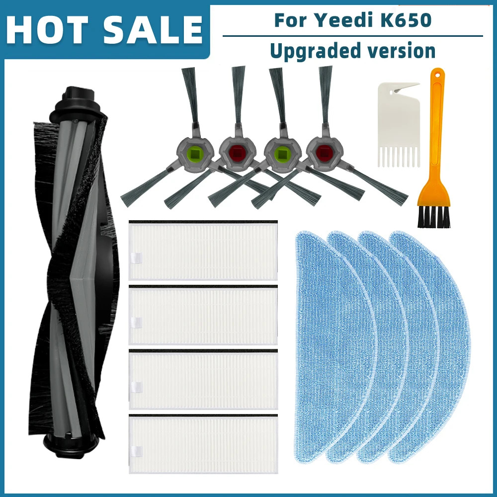 เปลี่ยนสําหรับ Yeedi K650 เครื่องดูดฝุ่นหุ่นยนต์อุปกรณ์เสริมอะไหล่หลัก SIde แปรง Hepa Filter Mop Rag ผ้า - รูปที่ 4