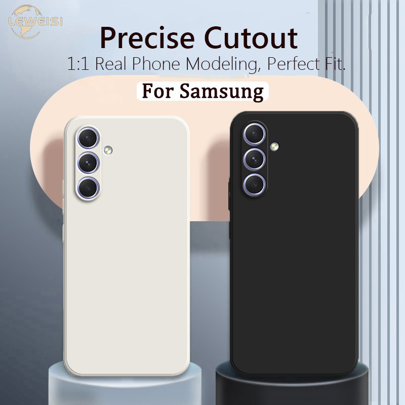 Imak เคสโทรศัพท์สีลูกกวาดเหมาะสําหรับ Samsung Galaxy A55 A35 A25 A15 A54 A34 A14 5G A24 A14 4G โทรศัพท์ซิลิโคนเหลวบางเฉียบและนุ่มกันกระแทกฝาหลัง