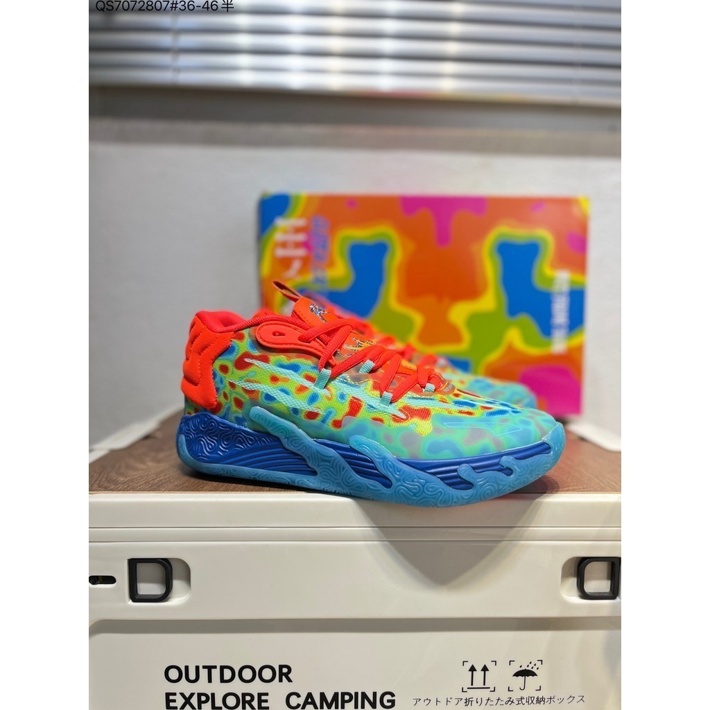 รองเท้าบาสเก็ตบอล MB3 × แบบสบาย Puma Rick Morty MB 03 กลาง 310681 -01 36-46*&&&