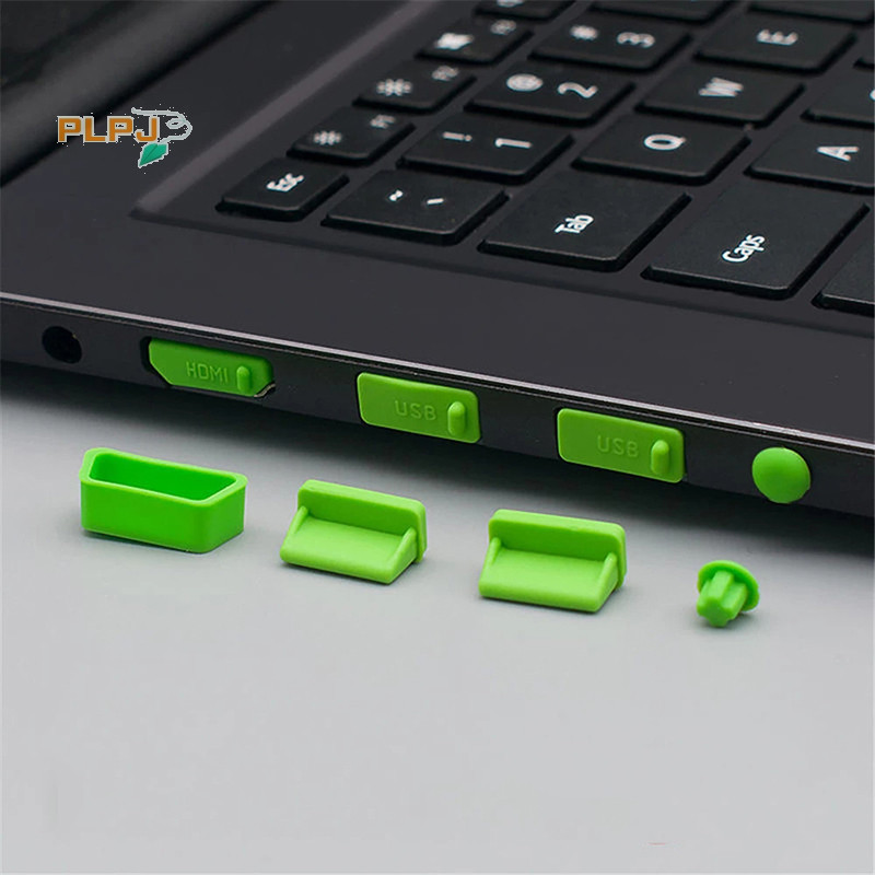 Plpj 16 ชิ้น/เซ็ตแล็ปท็อปปลั๊กฝุ่นชุดพอร์ต USB VGA ยางฝาครอบป้องกันใหม่