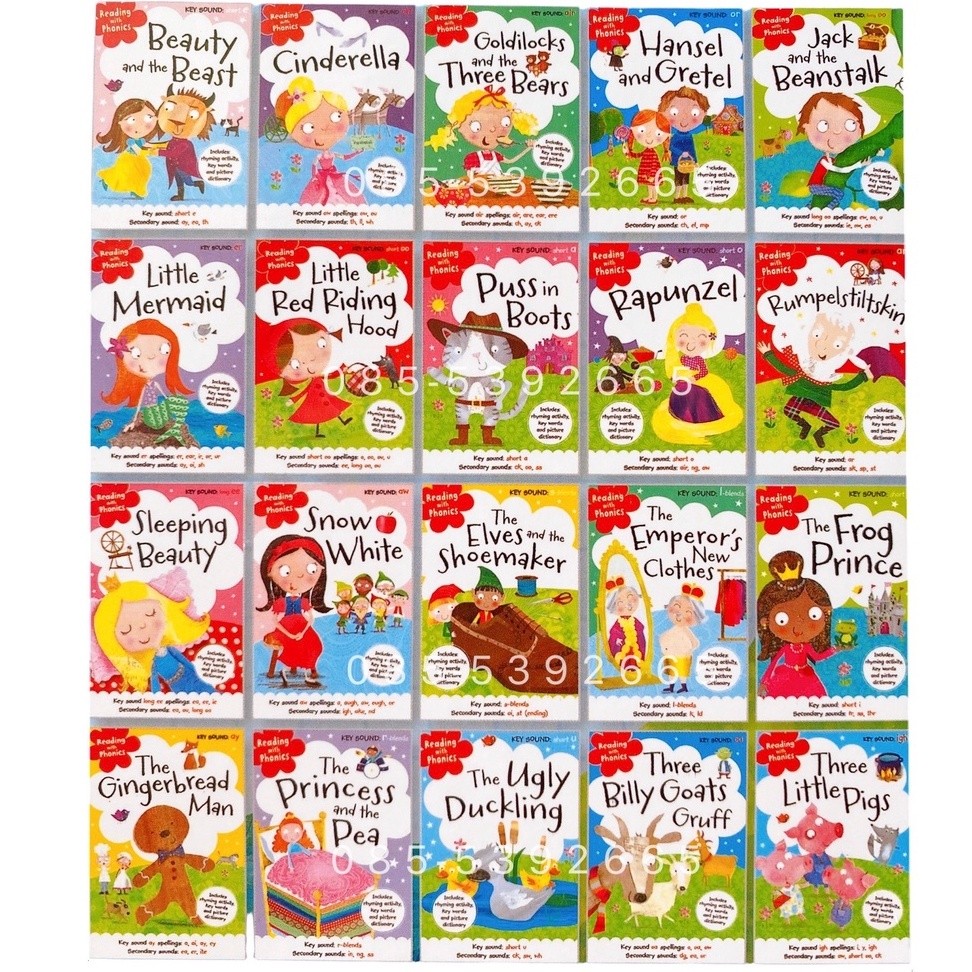 หนังสือนิทานภาษาอังกฤษโฟนิก Fairy Tale Collection Reading with Phonic 20 เล่ม 💕