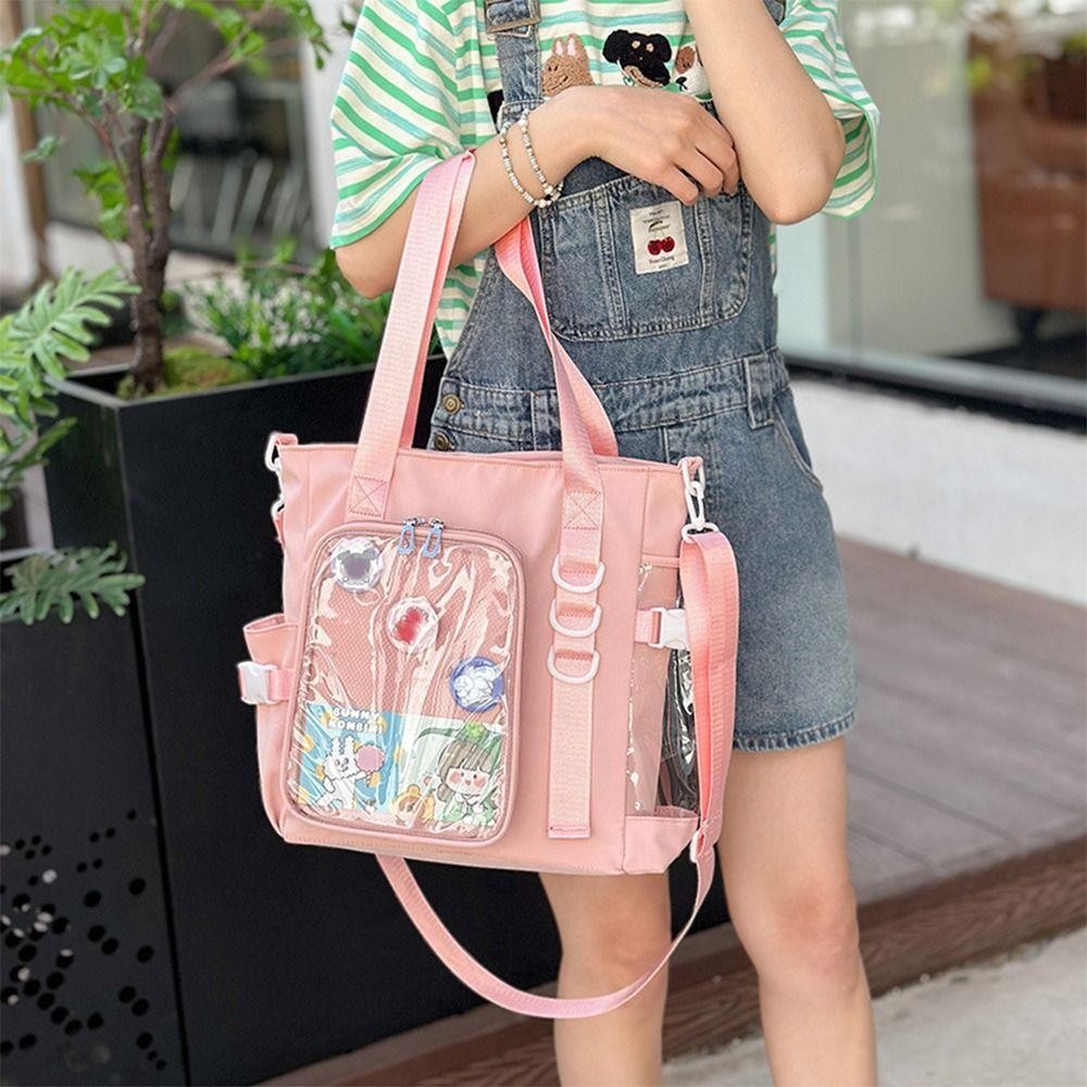 Dealshop กระเป๋าสะพายข้าง,ความจุขนาดใหญ่ป้ายตุ๊กตาแสดงกระเป๋า Ita โปร่งใส, การออกแบบสบายๆทนทาน ItaBag ผู้หญิง