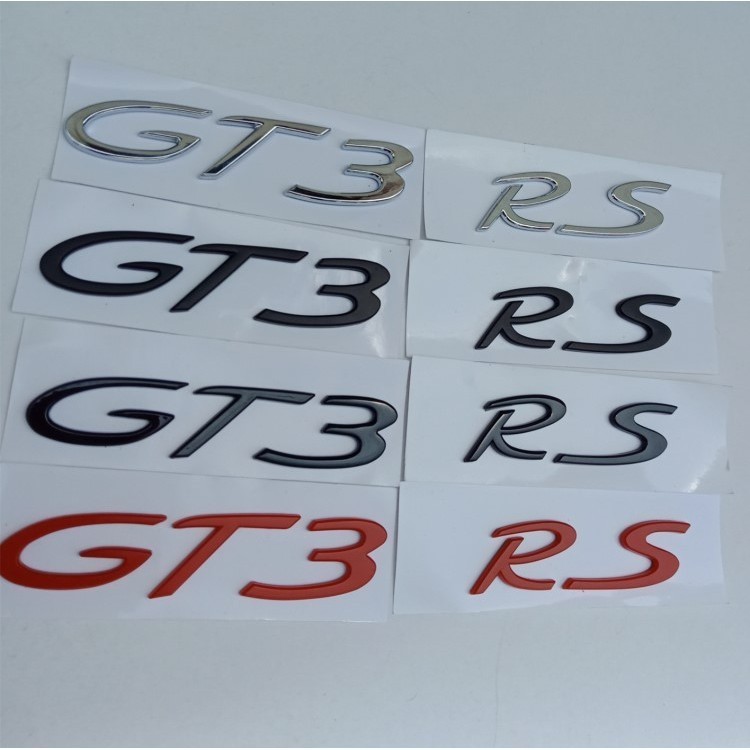 สไตล์ใหม่ PORSCHE GT3 โลโก้รถ 911 ดัดแปลงด้านหลังหาง PORSCHE โลโก้ภาษาอังกฤษ RS Letter PORSCHE โลโก้