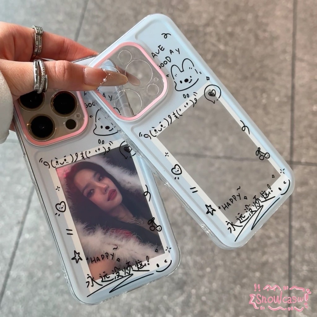 เคส Vivo Y21 Y20 Y16 Y15S Y27 Y17 Y12 Y35 Y15 Y17S Y20i Y91 Y11 Y20s Y91C Y30 Y36 กรอบรูปเรียบง่ายกราฟฟิตีลูกสุนัขน่ารัก