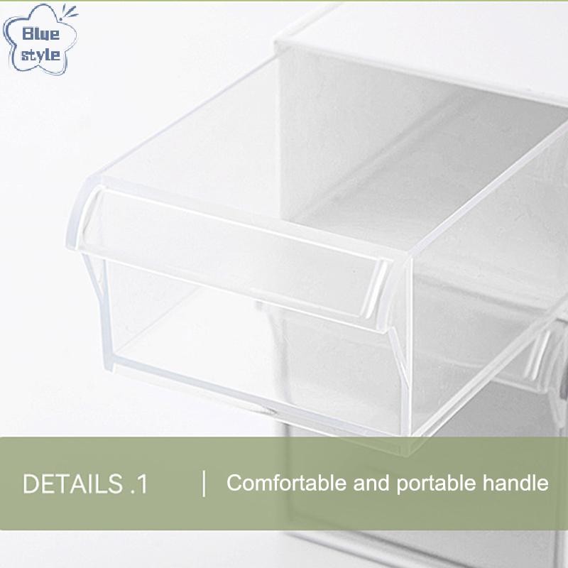 Bluestyle ขาตั้งจอคอมพิวเตอร์โปร่งใส Riser Bracket พร้อมลิ้นชักเก็บ PC Screen Holder แล็ปท็อป Desktop Organizer สําหรับ Charger เมาส์ใหม่ - รูปที่ 3