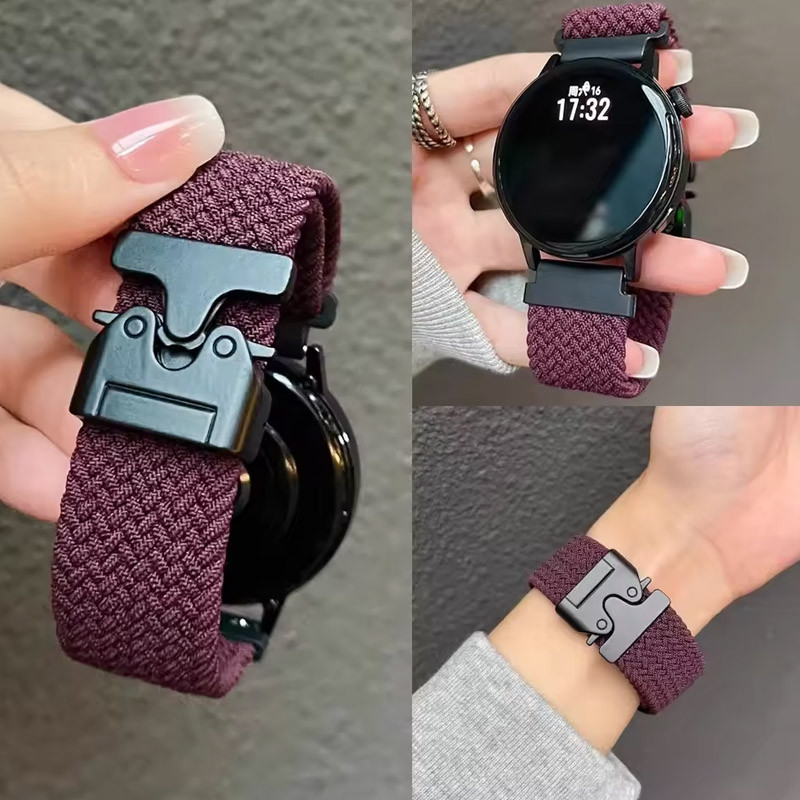 20 มม.22 มม.สายไนลอนสําหรับ Redmi Watch5 Active Lite ร่มชูชีพสร้อยข้อมือกีฬา Soft Band สําหรับ Huawei watch GT 2 3 4 5 pro 46 มม.เปลี่ยน