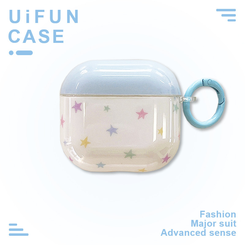 เคสป้องกันหูฟัง Star สีสันสดใสระดับพรีเมียมเข้ากันได้กับ Airpods 1 2 3 4 Pro Pro2 Airpods1 IMD ฝาครอบชุดหูฟังกันกระแทก