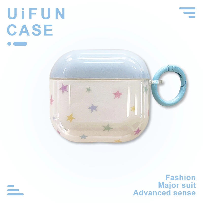 เคสป้องกันหูฟัง Star สีสันสดใสระดับพรีเมียมเข้ากันได้กับ Airpods 1 2 3 4 Pro Pro2 Airpods1 IMD ฝาครอบชุดหูฟังกันกระแทก