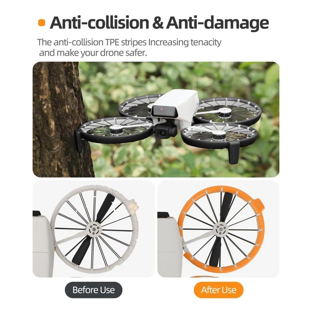แหวนกันชนป้องกันสําหรับ DJI flip Drone อุปกรณ์เสริมใบพัด Anti-Collision Impact Protectors Prop กันชนกันชน Guards
