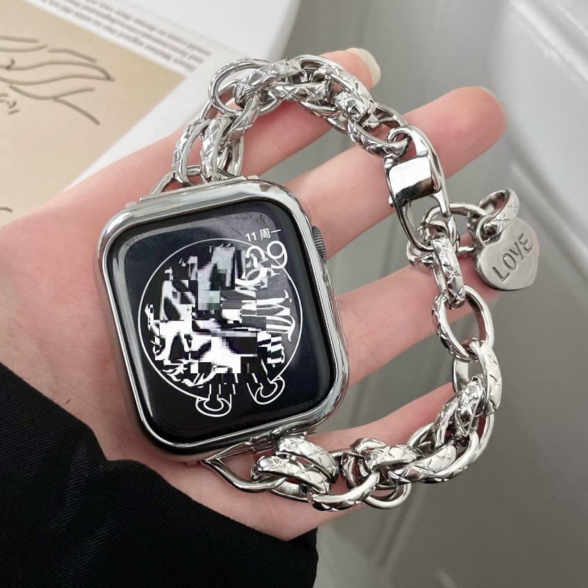 สายนาฬิกาข้อมือ สเตนเลส สไตล์พังก์ ปรับได้ สําหรับ i Watch Strap Series11 10 9 8 7 se 6 5 4 3 2 1 i Watch Strap ขนาด 41 มม. 45 มม. 38 มม. 40 มม. 44 มม. สาย i watch Strap