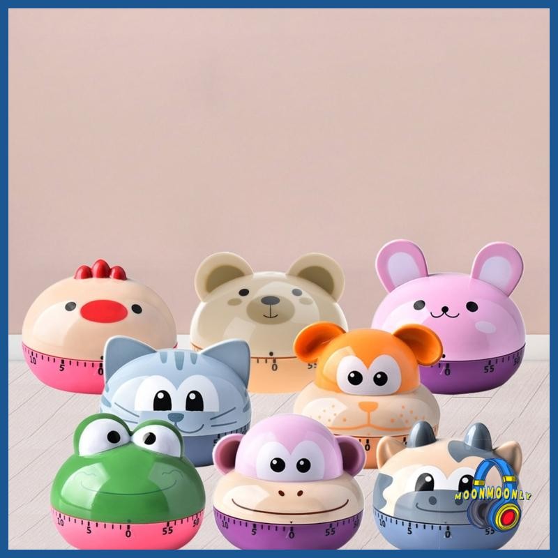 Moonth Mechanical Kitchen Timer 60-Minute Wind Up Dial 360° นาฬิกาจับเวลาทําอาหารแบบหมุน