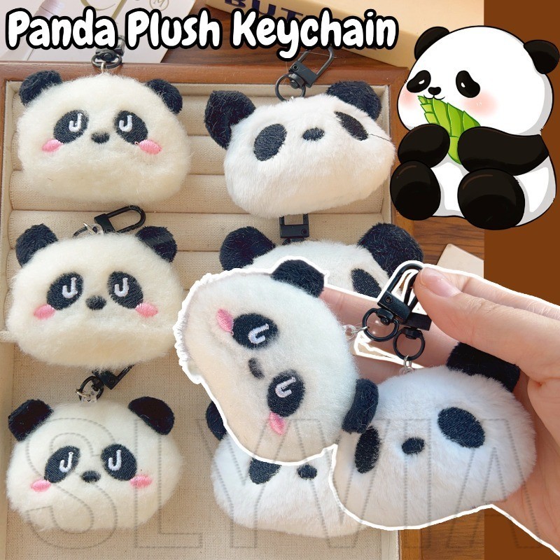 พวงกุญแจตุ๊กตาแพนด้าน่ารัก-แฟชั่น,คาวาอี้,ตลก-กระเป๋าเป้สะพายหลังแขวนเครื่องประดับ-ของขวัญสําหรับคู่รัก,เพื่อนที่ดีที่สุด-การ์ตูนสัตว์ปุยพวงกุ