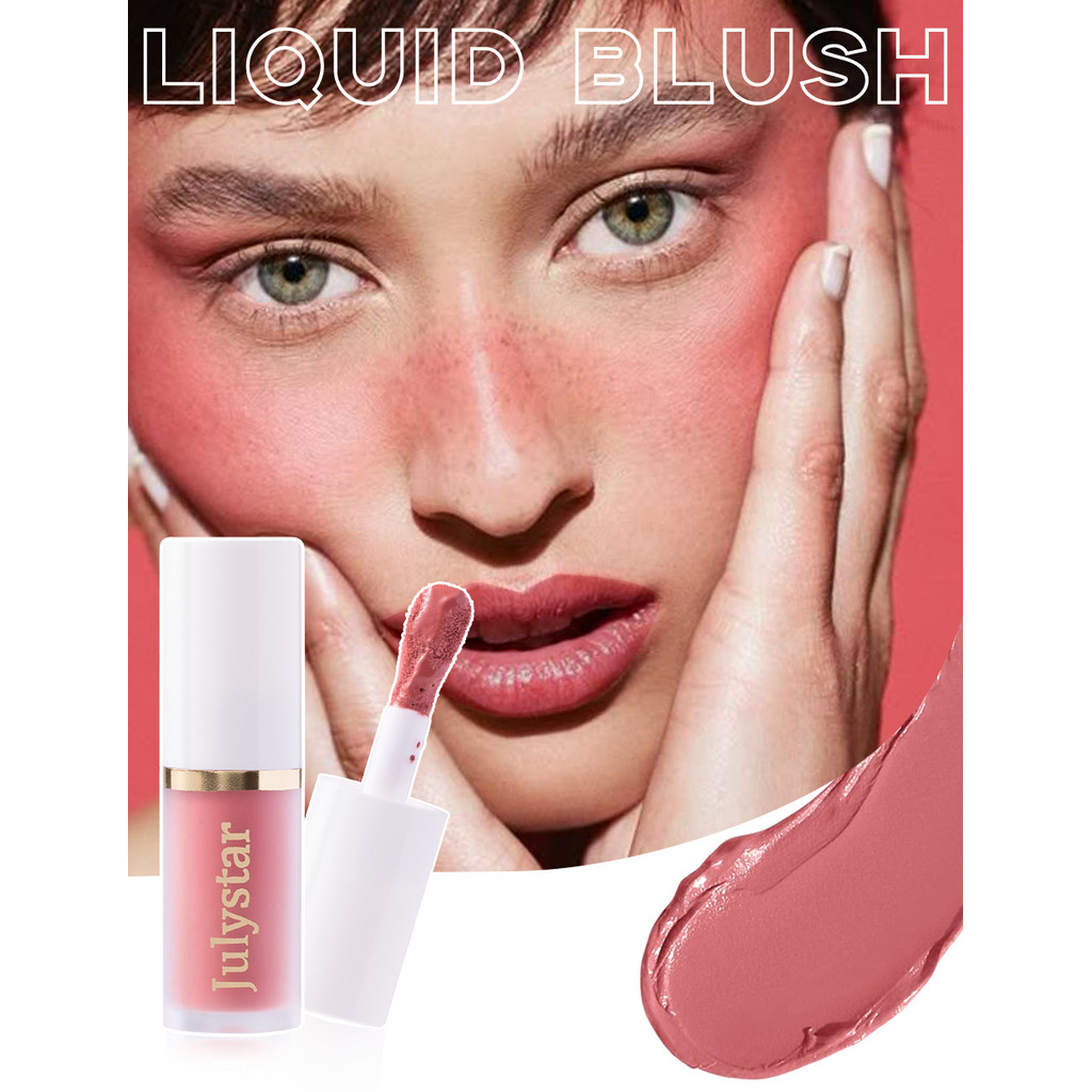 Julystar Bubble Blusher Liquid Pink Cheek Enhances Color Moisturizer Beauty Rouge Makeup Matte Liquid Blush Peach Face Natural Cheek Tint ราคา ถูกที่สุด ดีลบีเคเค แกลเลอรีภาพที่ 7
