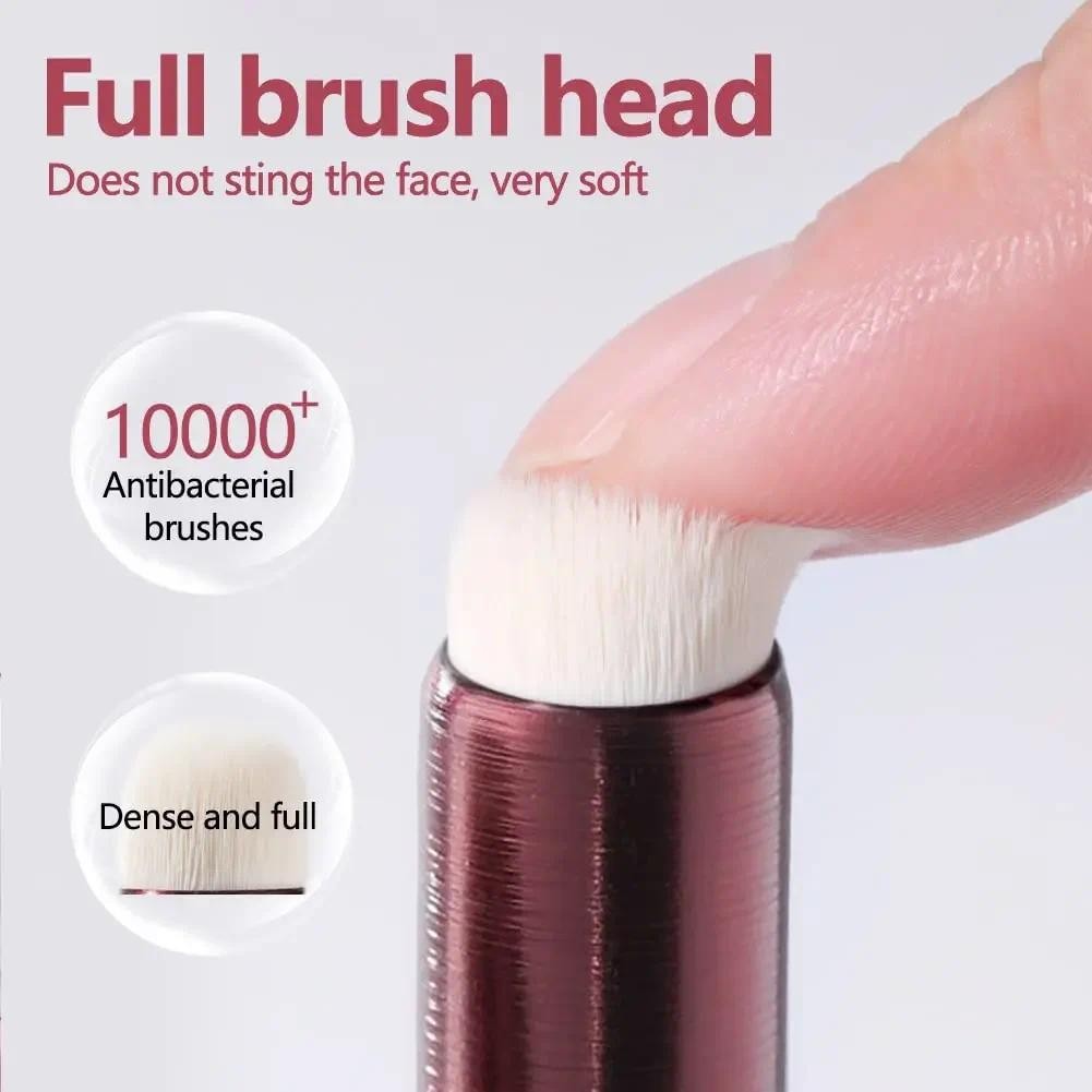 1 ชิ้นแปรงแต่งหน้าริมฝีปากมืออาชีพหัวกลมอเนกประสงค์สมัครลิปสติกคอนซีลเลอร์อายแชโดว์แปรงแต่งหน้า - รูปที่ 2