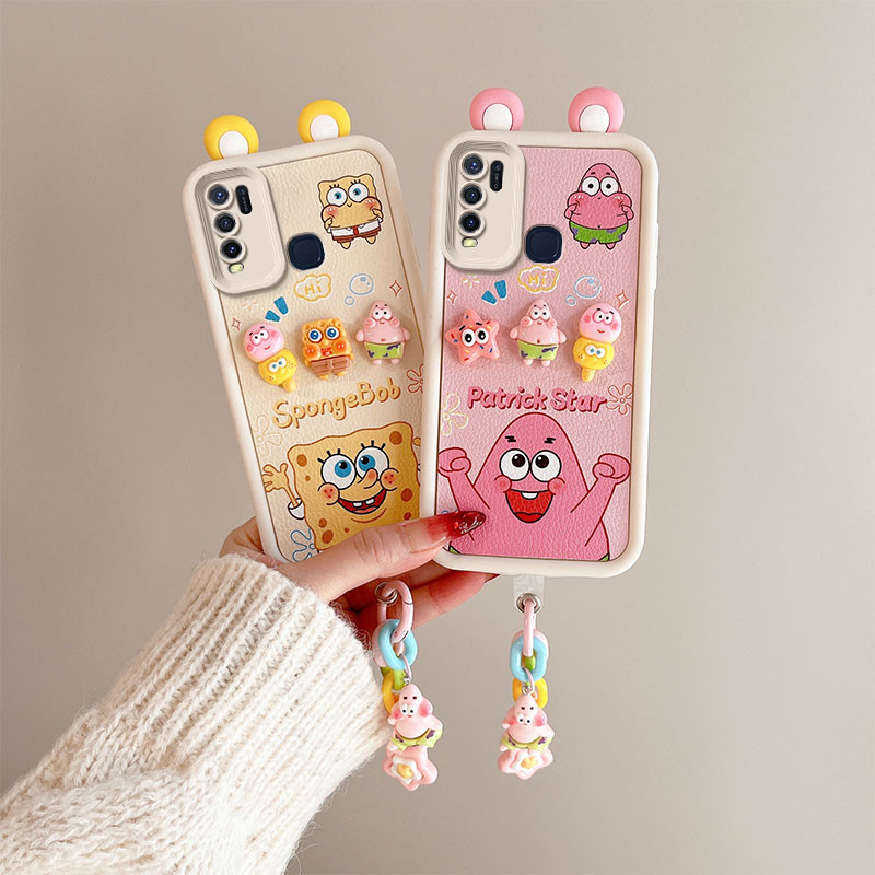 เคส vivo y50 y30-4g y30i 1935, ตุ๊กตาหนัง 3D มีหู bbpwedgz1