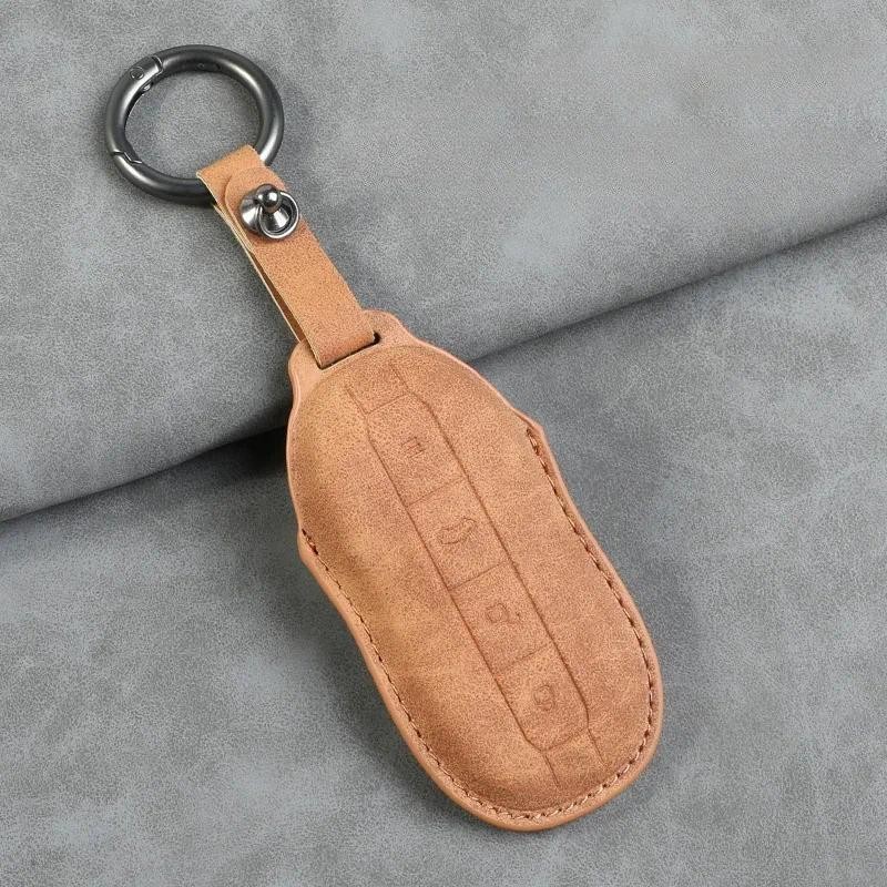 หนังรถ Remote Key สําหรับ Xiaomi SU7 SU7MAX SU 7 Pro กุญแจรถฝาครอบ Shell Fob พวงกุญแจ