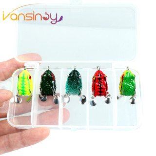 5pcs Boxxed ตกปลา 2.5 ซม./2.5g กบนุ่ม Lure Mini Soft Lure ตะ…