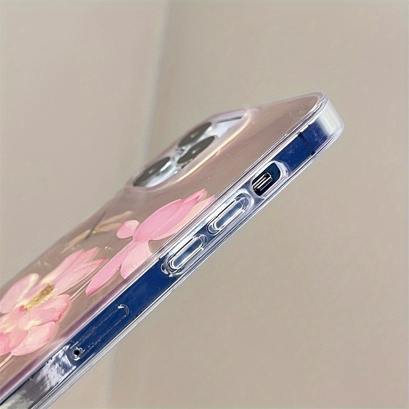 เคสโทรศัพท์สําหรับ iPhone 11 12 13 14 15 16 Pro Max 16E XS XR X 7 8 Plus สไตล์จีน Lotus Dragonfly Glacier ฝาครอบ ราคา ถูกที่สุด ดีลบีเคเค แกลเลอรีภาพที่ 5