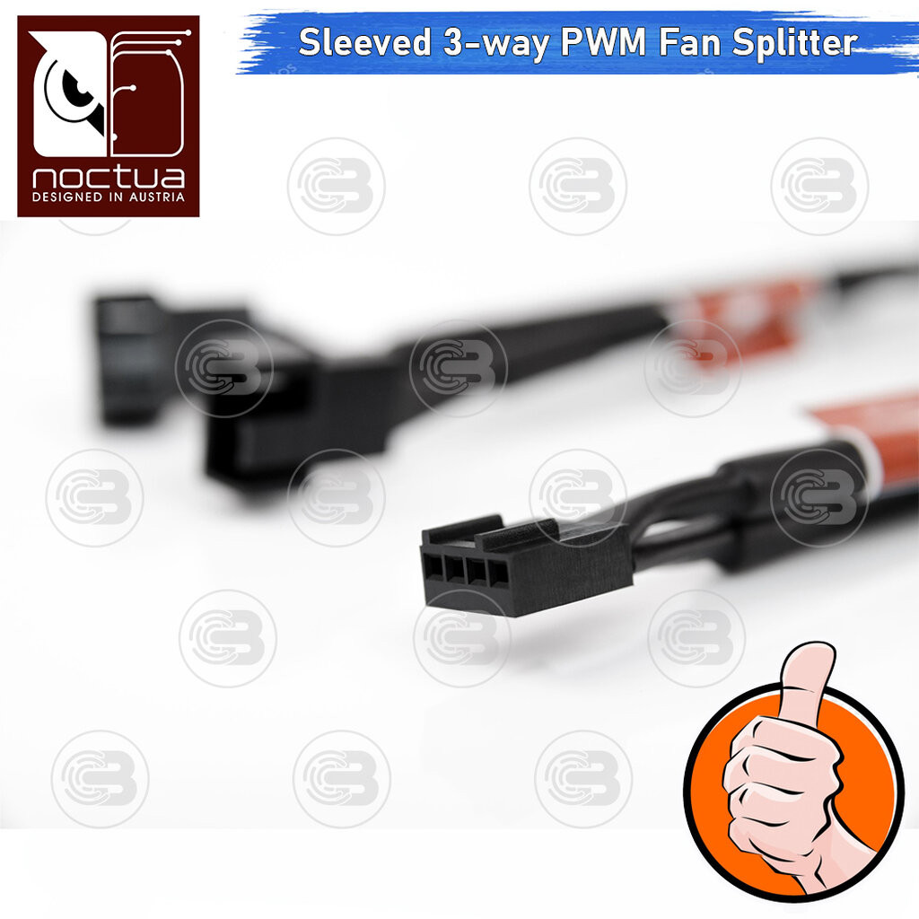 [CoolBlasterThai] Noctua NA-SC1 Sx2 Two Sleeved 3-way PWM Fan Splitter Cables ประกัน 6 ปี ราคา ถูกที่สุด ดีลบีเคเค แกลเลอรีภาพที่ 2