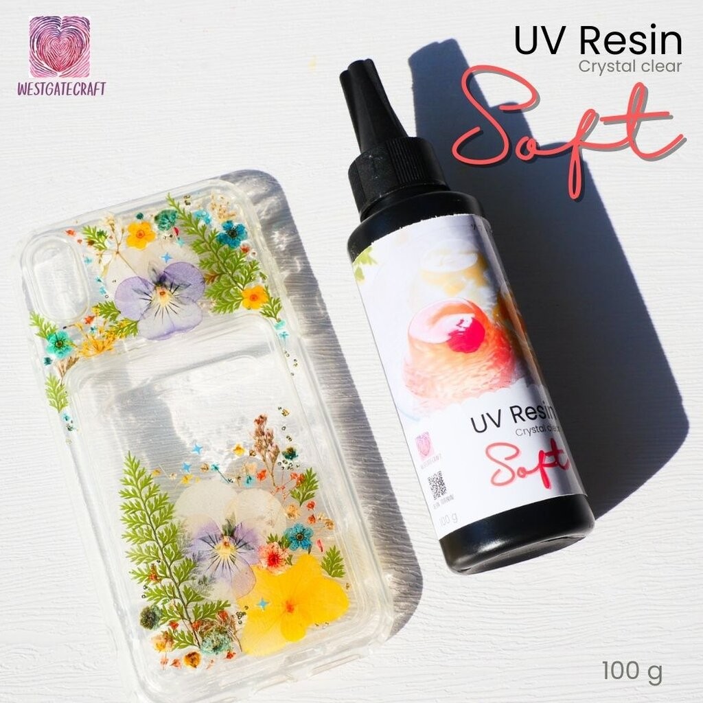 UV Resin Crystal Clear Soft 100g นุ่ม ใสมาก ทนเหลือง