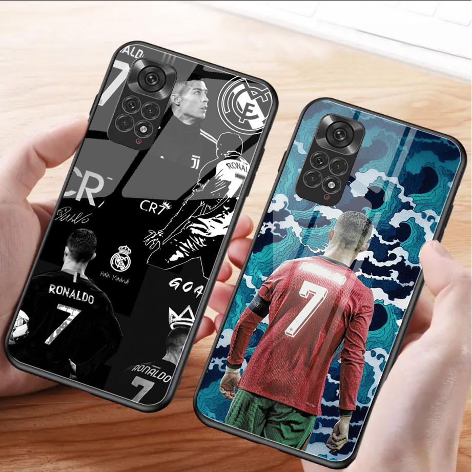 Cristiano Ronaldo CR7 05 กระจกนิรภัยเคสโทรศัพท์สําหรับ Xiaomi Redmi หมายเหตุ 13 pro plus 12 4G 11 10