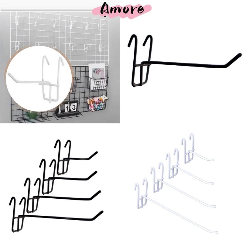 Amore 10 ชิ้นเหล็กผู้ถือเครื่องประดับตะขอสําหรับติดผนังลวดตาราง Organizer