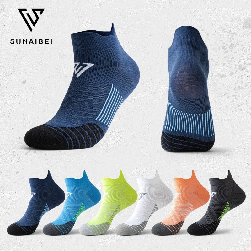 ถุงเท้าวิ่งผู้ชายผู้หญิงฤดูร้อนฟิตเนสกีฬาแห้งเร็ว Perspiration Breathable ถุงเท้าวิ่งมาราธอนมืออาชีพลดแรงเสียดทาน