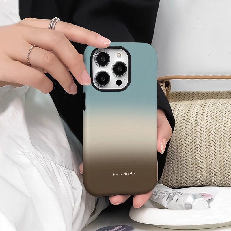 Matcha Latte เข้ากันได้กับฟิล์ม Apple 13 เคสโทรศัพท์สองในหนึ่งเดียว 14PRO สองชั้นพรีเมี่ยม 15/16 Pro Max อินเทรนด์กันกระแทก 14plus 11/12PRO 7/8plus