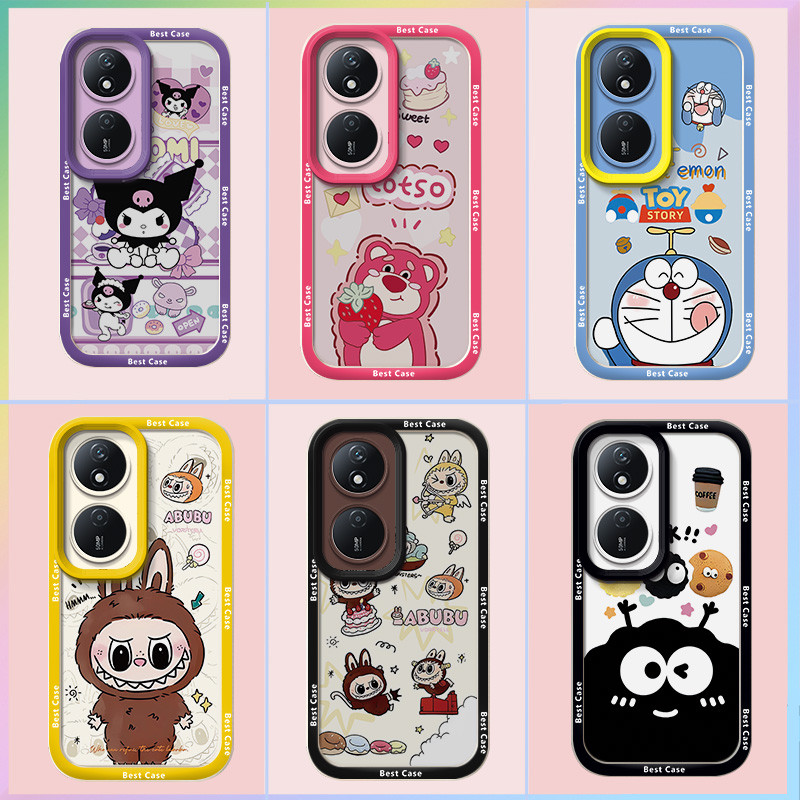 เคส Honor X7b เคส Honor X7b 5G เคสใช้งานร่วมกับ Pop Mart เคสโทรศัพท์ Cool การ์ตูน Labubu น่ารักนุ่มเ