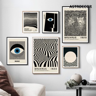 ภาพวาดผ้าใบ รูปตาเสือดาว สีดํา สไตล์โมเดิร์น สําหรับตกแต่งผน…