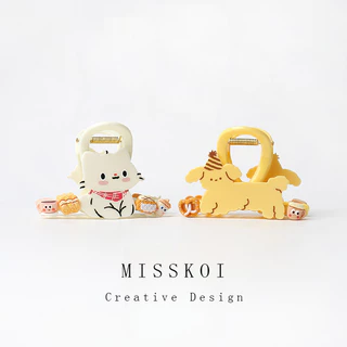 MAUROPOLI การ์ตูนแมวน่ารัก Puppy Grab Clip Medium Shark Clip กิ๊บติดผม Vitality All-Match เครื่องประดับผม