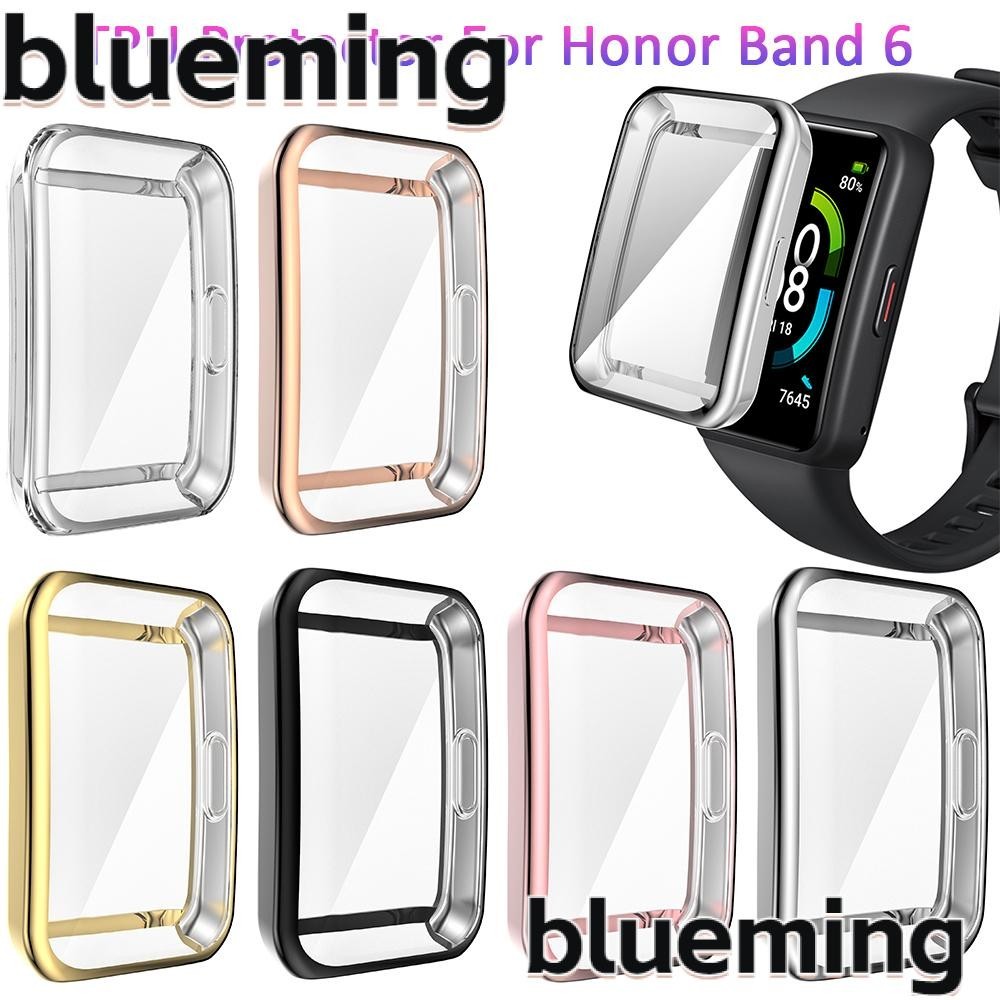 Blueming2 ฝาครอบชุบ TPU ป้องกันเต็มหน้าจอ สําหรับ Honor Band 6 Huawei Band 6