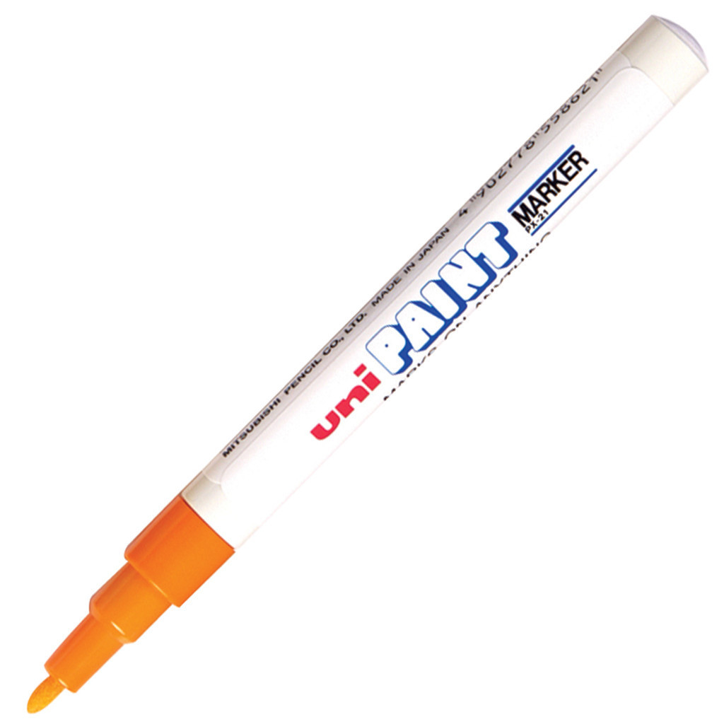 UNI ปากกาเพ้นท์ หมึกสีส้ม ขนาด 0.8-1.2 มม. รุ่น PX-21