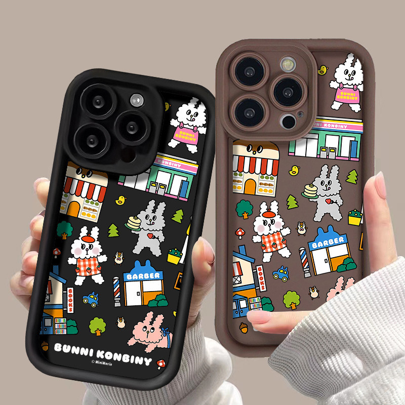 Cartoon Bear เคสซิลิโคน For Samsung S24 Ultra S23 S21 S20 FE A55 A54 5G A53 A52 A51 A14 A05 A13 A12 A34 A32 A24 A23 Case