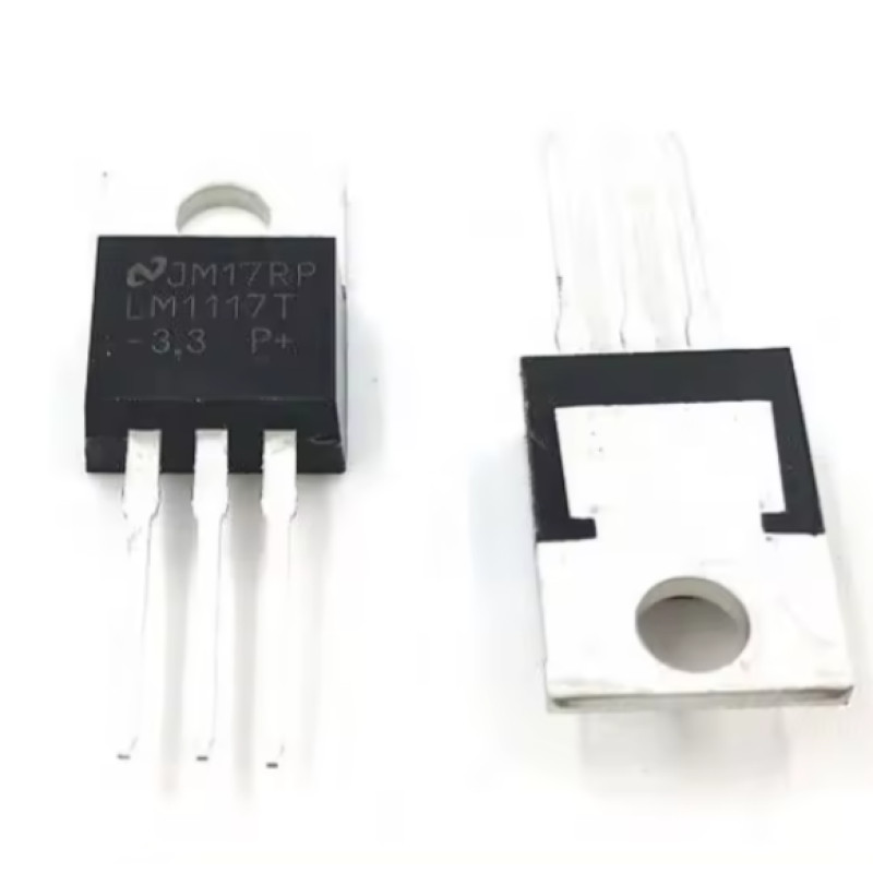 ส่วนประกอบอิเล็กทรอนิกส์ประเภทสถานีเดียวพร้อม LM1117T-3.3 LM1117-3.3 3.3V In-Line TO-220 Linear/Volt