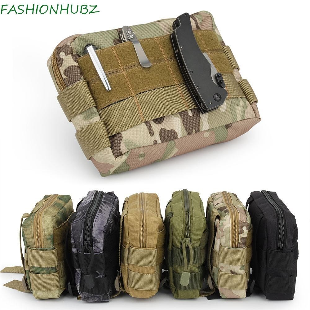 Fashionhubz กระเป๋าคาดเอว ลายพราง เครื่องมือกลางแจ้ง ตั้งแคมป์ ปีนเขา เดินป่า ทิ้งกระเป๋า
