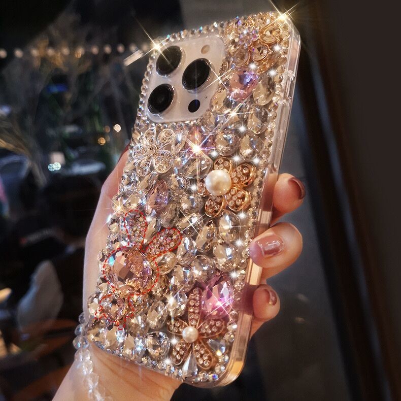 Luxury Full Diamond Rabbit iPhone15 Apple 14 เคสโทรศัพท ์ 13/12/11/pro Shock-proof xsmax Soft Case xr8 การ ์ ตูน - รูปที่ 2