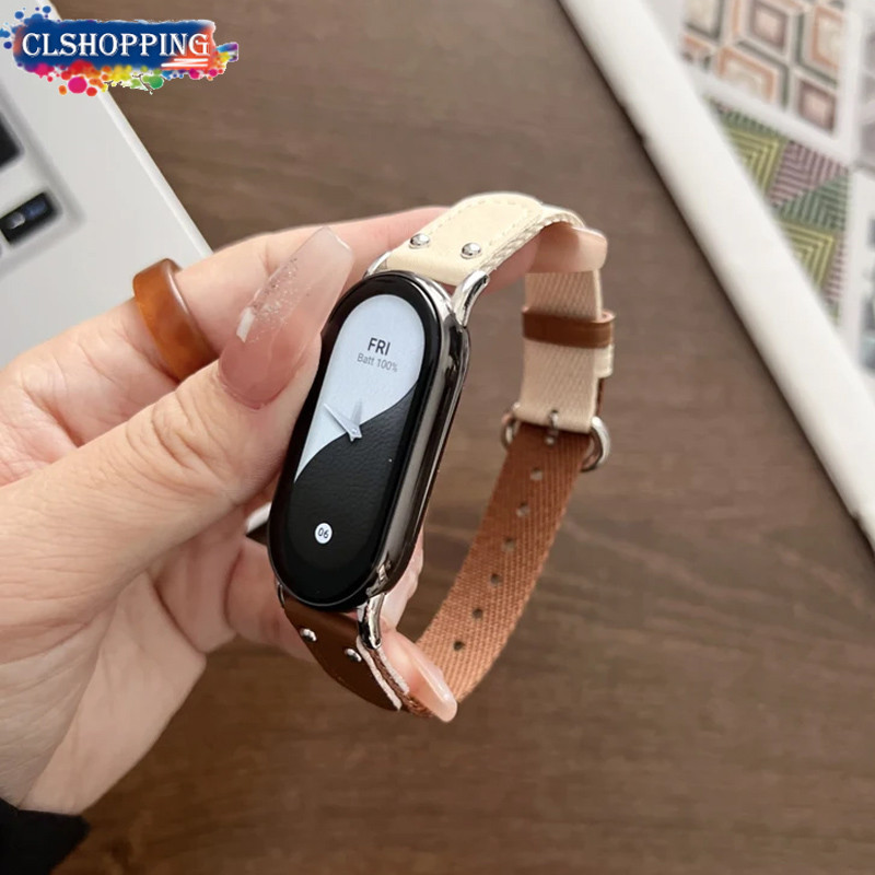 สายนาฬิกาข้อมือไนล่อน แบบเปลี่ยน สําหรับ Xiaomi Mi Band 8 NFC 7 6 5 4 3 Mi Band 8