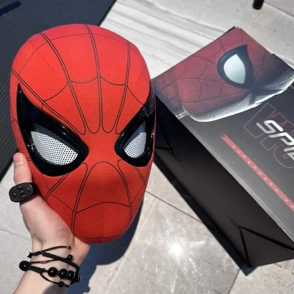 หมวกกันน็อคคอสเพลย์ Spiderman no Way Home แบบชาร์จไฟได้ มีไฟ Led เรืองแสงได้ ของเล่นสําหรับเด็ก