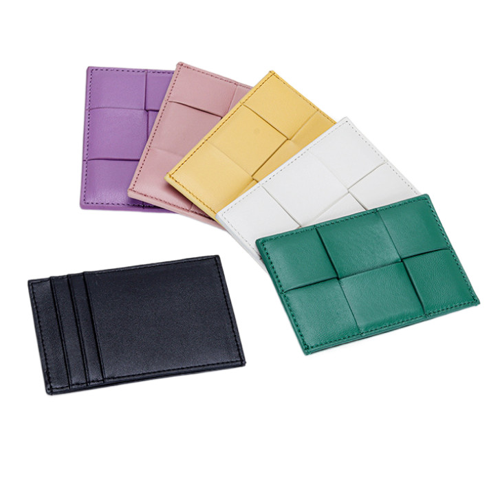 กระเป๋าสตางค์ หนังแกะแท้ คุณภาพสูง หรูหรา ใส่บัตรเครดิตได้ แฟชั่นสําหรับสตรี