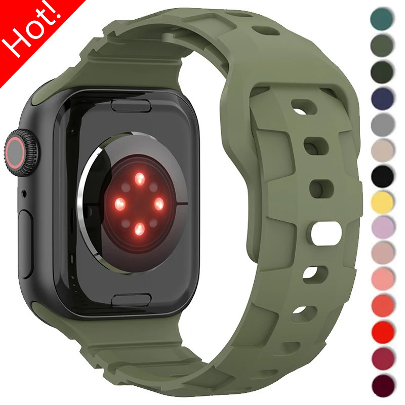 สายนาฬิกาข้อมือซิลิโคน สําหรับ Apple Watch Ultra 2 1 49 มม. 45 มม. 40 มม. 42 มม. 44 มม. 41 มม. IWatch Series 9 8 7 6 SE 5 4