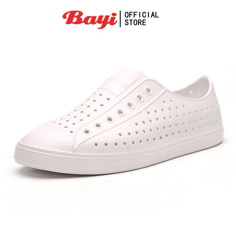 Bayi 🚚พร้อมส่ง🚚รองเท้าคนหัวครัว รองเท้ายางแบบสวม ใส่ลุยน้ำ ได้ทั้งผู้ชายและผู้หญิง ขนาด 36-45 NT