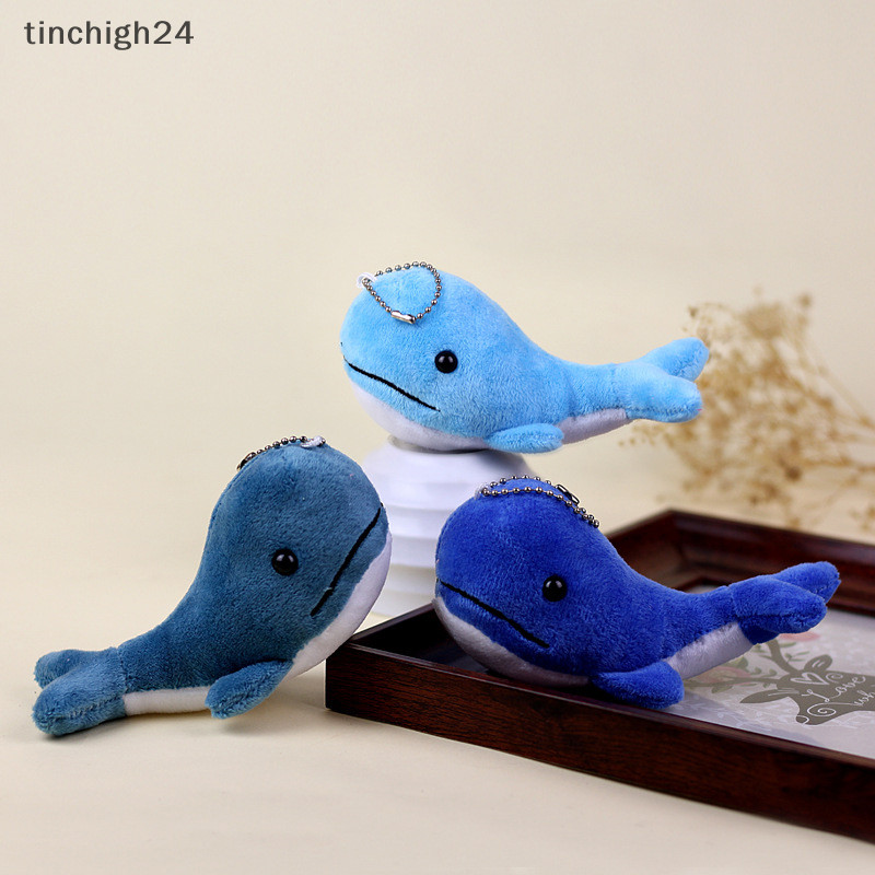 Tinchigh24 พวงกุญแจ จี้ตุ๊กตาปลาวาฬ แบบนิ่ม สําหรับห้อยกระเป๋า กระเป๋าเดินทาง รถยนต์
