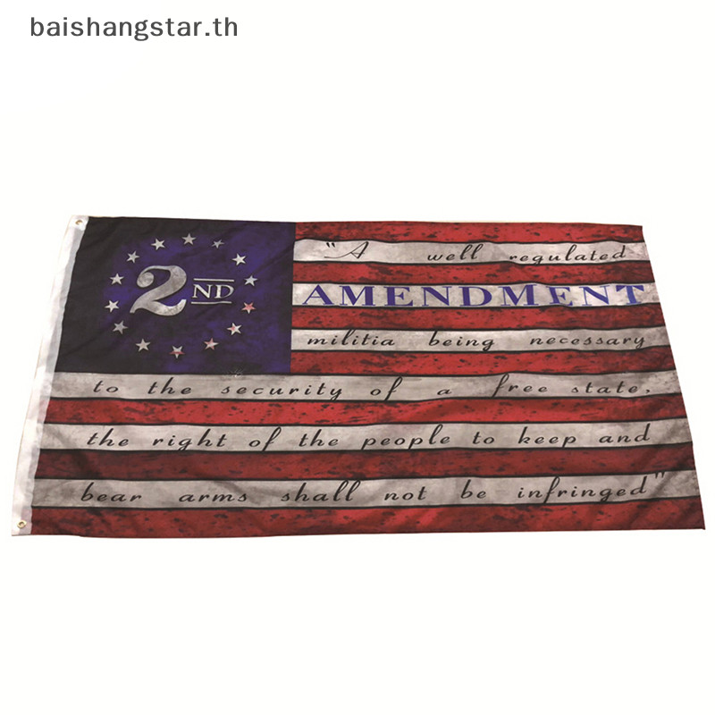 Brth ป้ายธงอเมริกัน 1791 2nd Second Amendment 3x5 ฟุต สไตล์วินเทจ สําหรับตกแต่ง