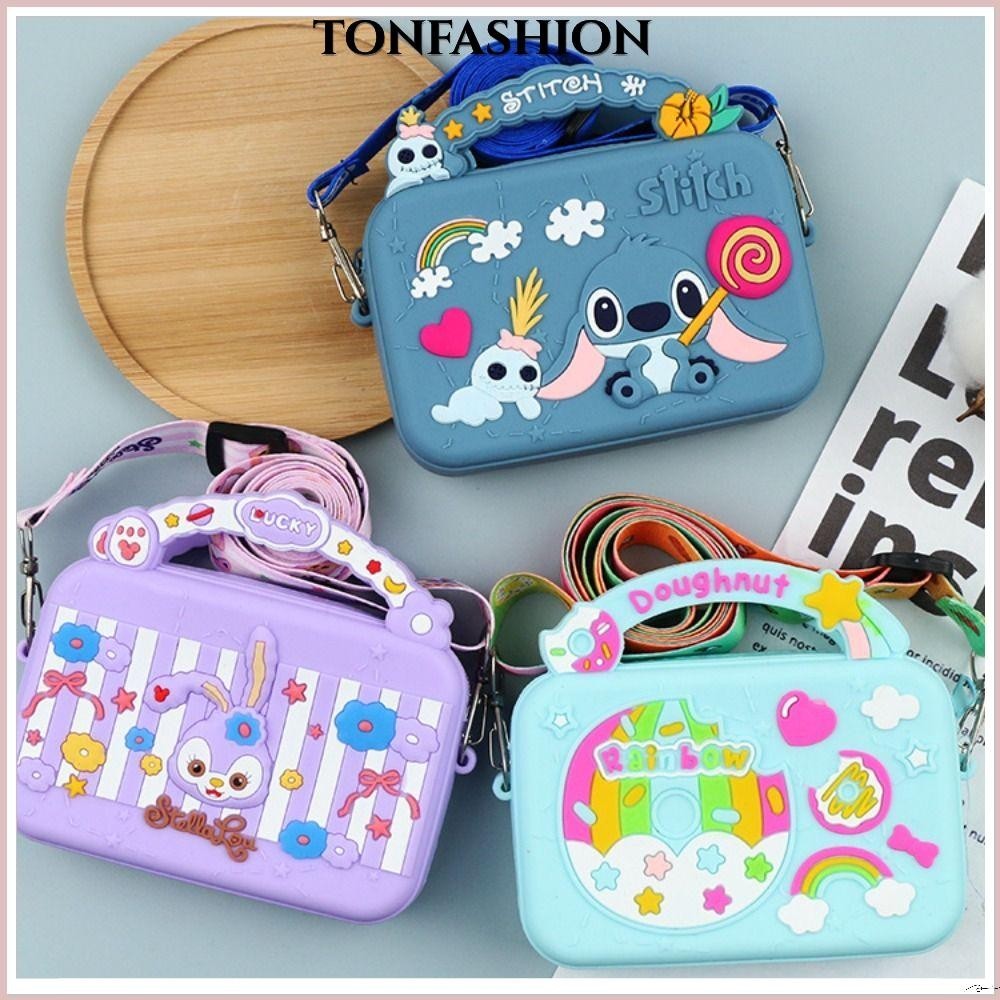 Tonfashion กระเป๋าสะพายข้าง ซิลิโคน ปรับได้ กระเป๋าสะพายไหล่ ขนาดเล็ก กระเป๋าถือ สําหรับเด็ก