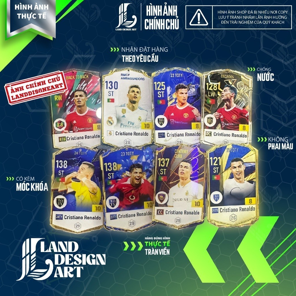 Ronaldo CR7 - พวงกุญแจการ์ดเครื่องเล่น FO4 (FC Online)