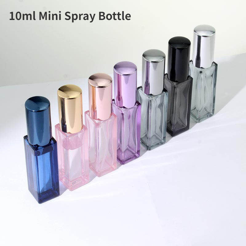 10ml มินิน ้ ําหอมสเปรย ์ ขวดแก ้ วรีฟิลแบบพกพาน ้ ํามัน Liquid Cosmetic คอนเทนเนอร ์ Atomizer