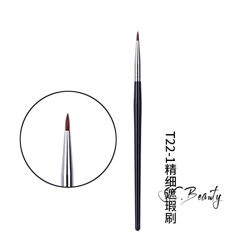 T22 แปรงคอนซีลเลอร์ ปกปิดรอยสิว แม่นยํา T301 แปรงอายไลเนอร์ แบบสองหัว